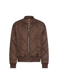 camel active - Oversize Bomberjacke mit bedrucktem Futter - Braun