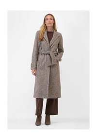 RICANO - Eleganter Damenmantel Dafne mit schimmernden Paillettenakzenten - Braun
