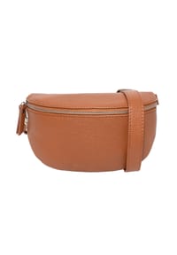 Seasons of April - Gürteltasche CROSSBODY BAG ANNA SIZE M Schultertasche, Umhängetasche aus 100% Leder - Braun