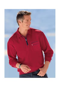 Witt - Langarm-Poloshirt - aubergine