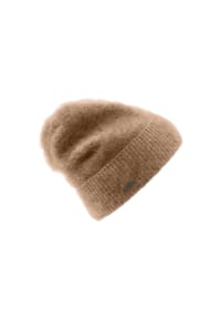 SEEBERGER - Cashmere Mütze mit Aufschlag in flauschigen Look 19612-0 - leinen