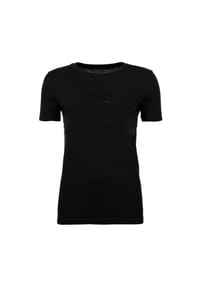 ARMANI EXCHANGE - Damen T-Shirt - Rundhals, Kurzarm, Glitzer-Logo, Baumwolle - Schwarz