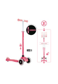 GLOBBER - PRIMO PLUS GLOW LIGHTS coral pink, mit Leuchtrollen und Glow-Effekt - pink