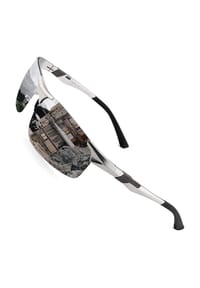 MANIKE - Sonnenbrille Polarisierte Sportbrille Fahrerbrille - Silber