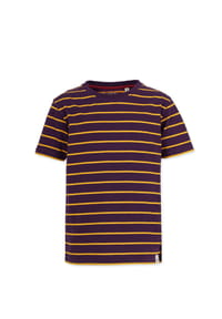 Band of Rascals - T-Shirt Striped - dark-purple-mustard