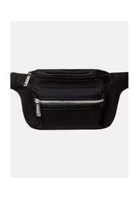 Calvin Klein - CONTRAST Gürteltasche, Reißverschluss - BLACK