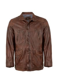 MADDOX - Herren Lederjacke Lammnappa dunkles cognac - dunkel-cognac