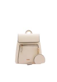 L.CREDI NININA - Rucksack, Kunstleder, Mini-Tasche, für Damen - CREME