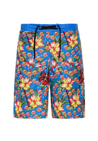 KING KEROSIN - Im hawaiianischen Allover-Muster Hula Girl - blau