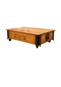 Uncle Joe's - Couchtisch Fabrique de Meubles im Truhen-Design - hellbraun