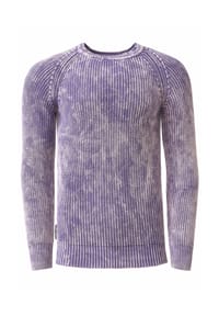 RUSTY NEAL® - Pullover im dezenten Batik-Design - Anthrazit