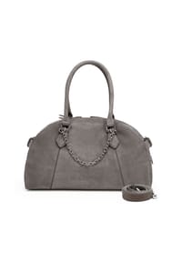 LES VISIONNAIRES Odette Cozy Chain - Odette Cozy Chain Schultertasche Leder 38 cm - dimgrey