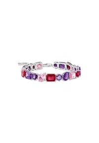 Thomas Sabo - Glam & Soul Tennisarmband mit bunten Steinen in drei Schliffarten - silberfarben, bunt