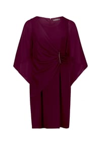 Vera Mont - Cocktailkleid, Volantärmel, für Damen - 6179 STR AUBERGINE