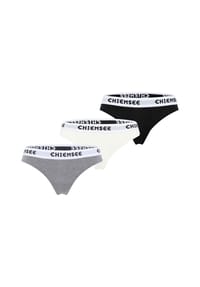 CHIEMSEE - String im Dreierpack mit Label-Bund - Black/Medium Grey