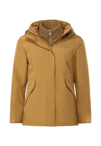 VAUDE - Doppeljacke Rosemoor 3in1, wasserdicht, Kapuze, für Damen - 135 PEANUT BUTTER