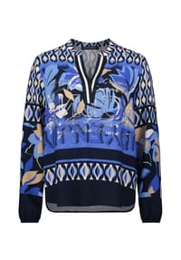 BETTY BARCLAY - Longbluse mit Stehkragen - Dunkelblau/Blau