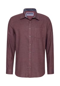 PADDOCK'S® - Langärmeliges Flanellhemd mit Fischgrätmuster - brown