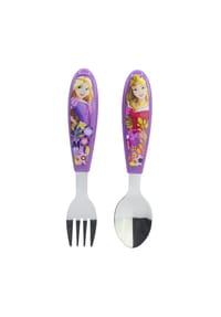 Disney - Disney Princess Kinderbesteck Set 2-teilig – Löffel & Gabel - Lila Onesize