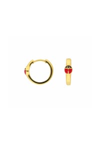 Adelia's - Damen 333 Gold Ohrringe   Creolen Marienkäfer Ø 14,1 mm - gold