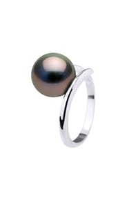 Pearls & Colors - Ring, Weißgold mit Tahiti-Perle, 10-11 mm - Weißgold/Tahiti Color