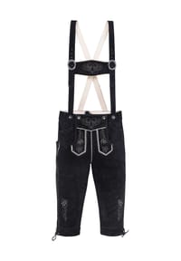 EDELNICE - Trachtenlederhose Kniebundhose - schwarz