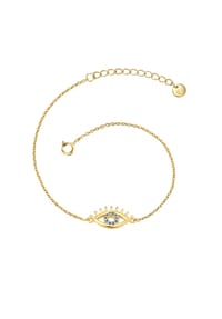 GLANZSTÜCKE MÜNCHEN - Damen Armband aus 925/- Sterling Silber in Gelbgold mit Zirkonia - gelbgold