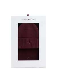 TOMMY HILFIGER - Mützenschal-Set, für Damen - DEEP BURGUNDY