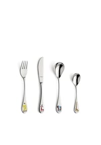 Amefa 4-tlg. Kinderbesteck Set - Safari - silber