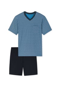 SCHIESSER - Schlafanzug, kurz, für Herren - 800 BLAU