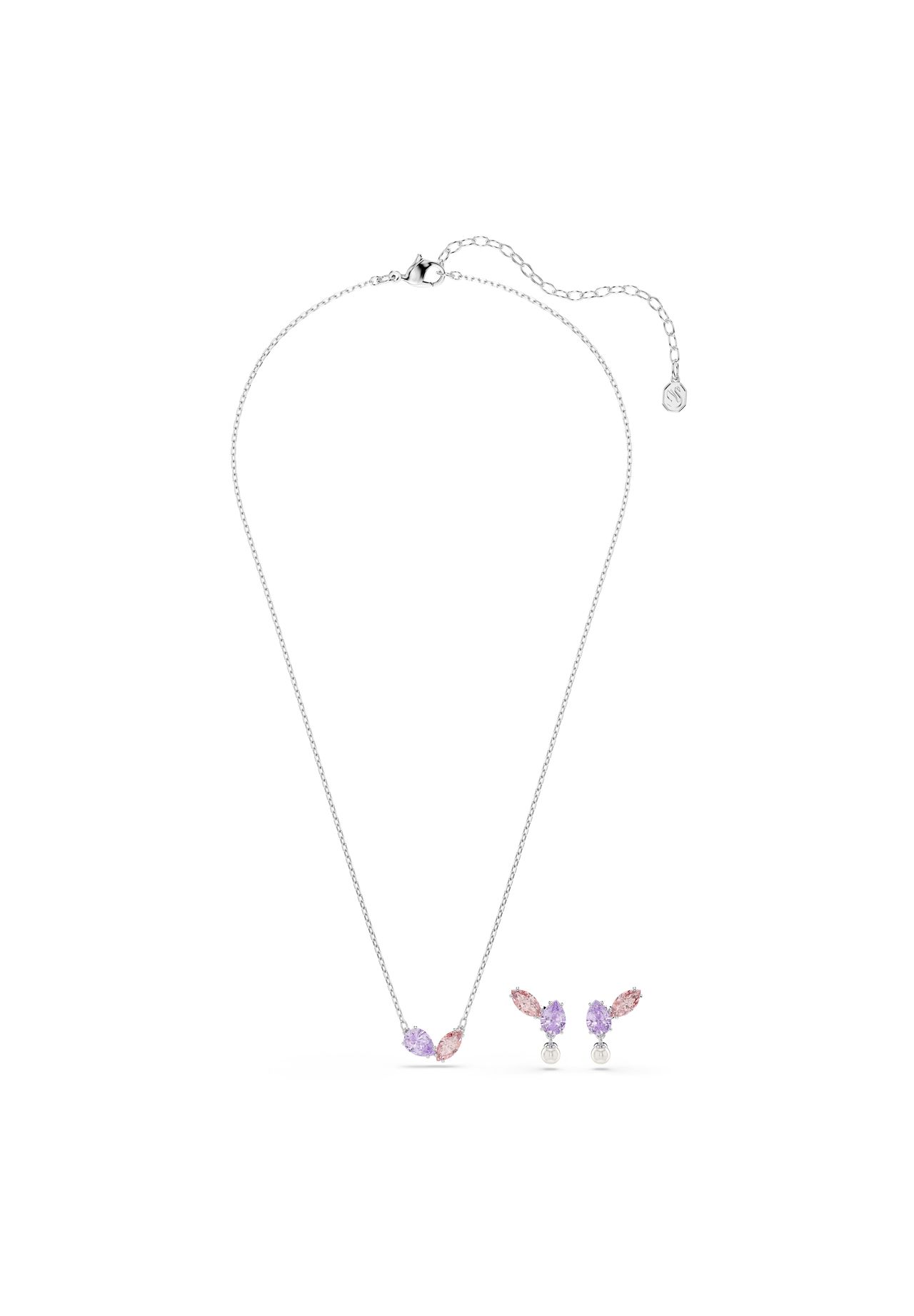 Swarovski Damen Kette Mit AnhäNger, Silber, 43