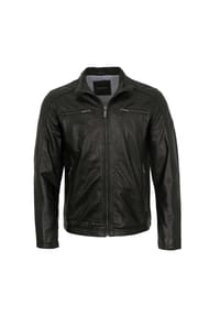 bugatti - Herren Lederjacke Lammnappa schwarz - schwarz