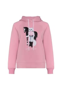 CAT by manii'ta lacitta - Rosa Kapuzenpullover mit Katzenmotiv - pink