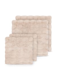 Aspero® - 4 Kissenbezüge aus Fellimitat 2x 45x45 cm, 2x 60x60 cm Milan - Dunkelgrau