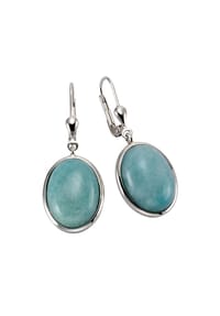 zeeme GEMSTONES - Ohrringe 925/- Sterling Silber 2 Amazonit - weiß