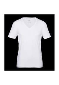 OLYMP - T-Shirt, Body Fit, V-Ausschnitt, für Herren - 0WEISS