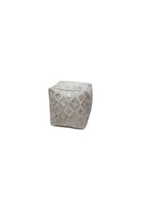 Kayoom - Sitzkissen Spark Pouf 110 45 x 45 cm - grau - silber