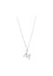 SMART JEWEL® Kette Buchstabe M mit Zirkonia Steine, Silber 925 Bild 1