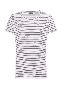 olsen - T-Shirt, Rundhalsausschnitt, für Damen - 60099 DARK BROWN