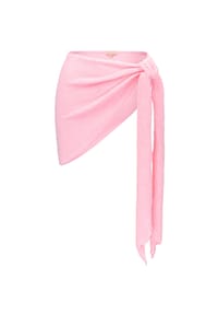 MODA MINX - Sarong Scrunch Short Ruffle mit seitlicher Bindung - Baby Blue