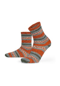 normani® - 2 Paar Gestrickte Wollsocken Bunt-geringelt - Blau