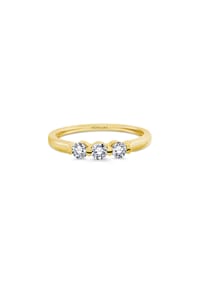 MONCARA - Damen Ring, 585er Gold, 3 Diamanten zus. ca. 0,40 Karat - Gelbgold