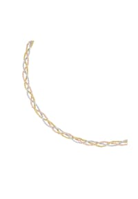 SMART JEWEL® - Collier geflochten, 3-reihig, Silber 925 - mehrfarbig