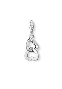 Thomas Sabo CHARM CLUB - Charm-Anhänger Herzen - silber, weiß