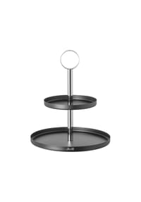 Fink Living 2er Etagere BILBAO - BILBAO - schwarz, silberfarben