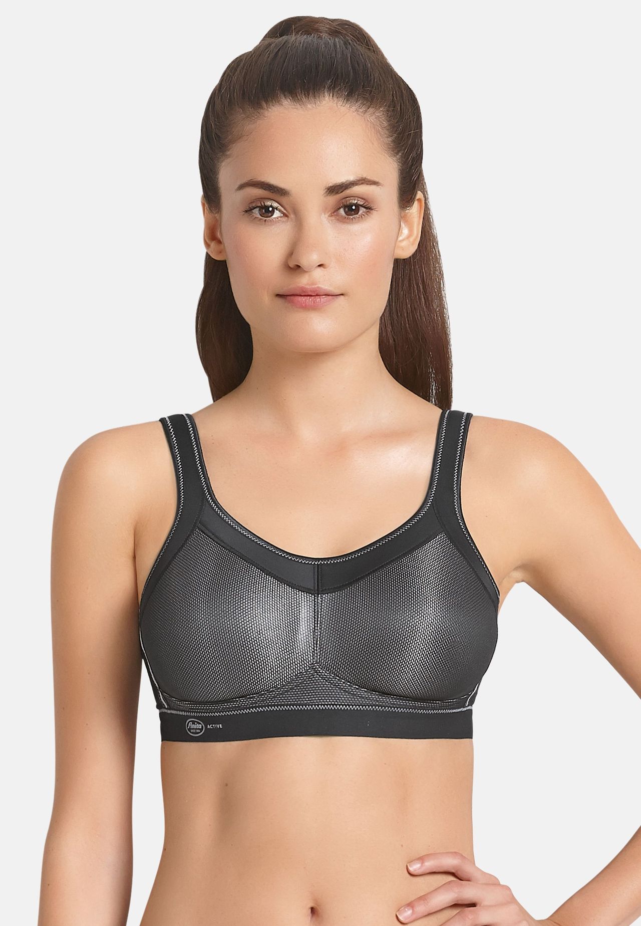 Anita Momentum Sport-Bh, Nahtlose Cups, Atmungsaktiv, FüR Damen, Schwarz, 85E