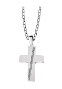 Adelia's Cross Collection - Anhänger – Kreuz Kreuzanhänger aus 925 Silber mit Zirkonia - silber