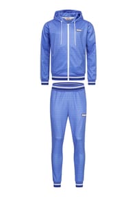 LONSDALE™ - Herren Trainingsanzug mit Kapuze schmale Passform CHAIN TRACK - Navy/Baby Blue/Blue