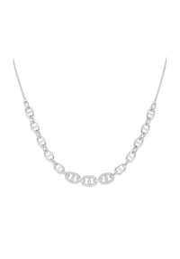 GIORGIO MARTELLO MILANO - Collier Mittelteil Gliederkette, mit Zirkonia, Silber 925 - silber