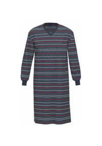 AMMANN - Schlafshirt, V-Ausschnitt, Baumwolle, für Herren - 16 NIGHTBLUE